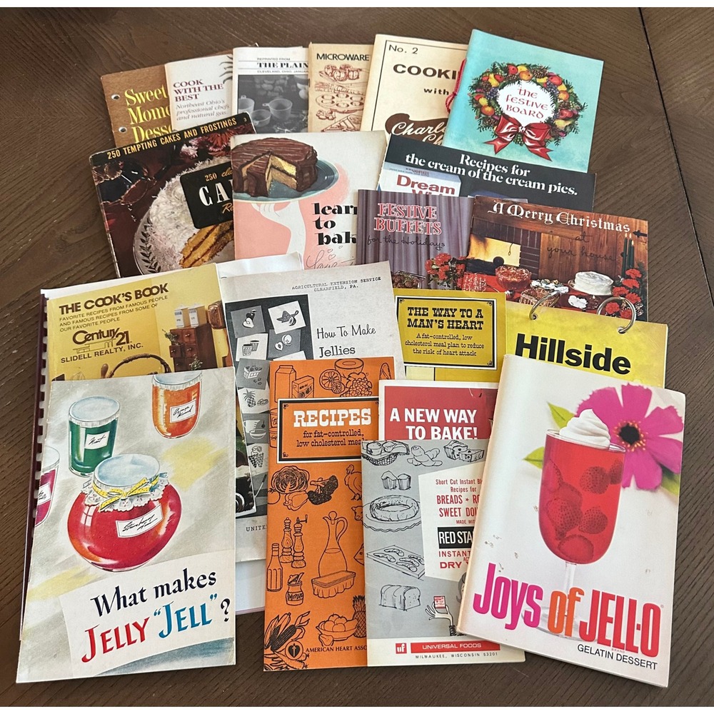 Vintage Cookbook Lot of 21 Joys of Jello Classic Recipes Retro Booklets